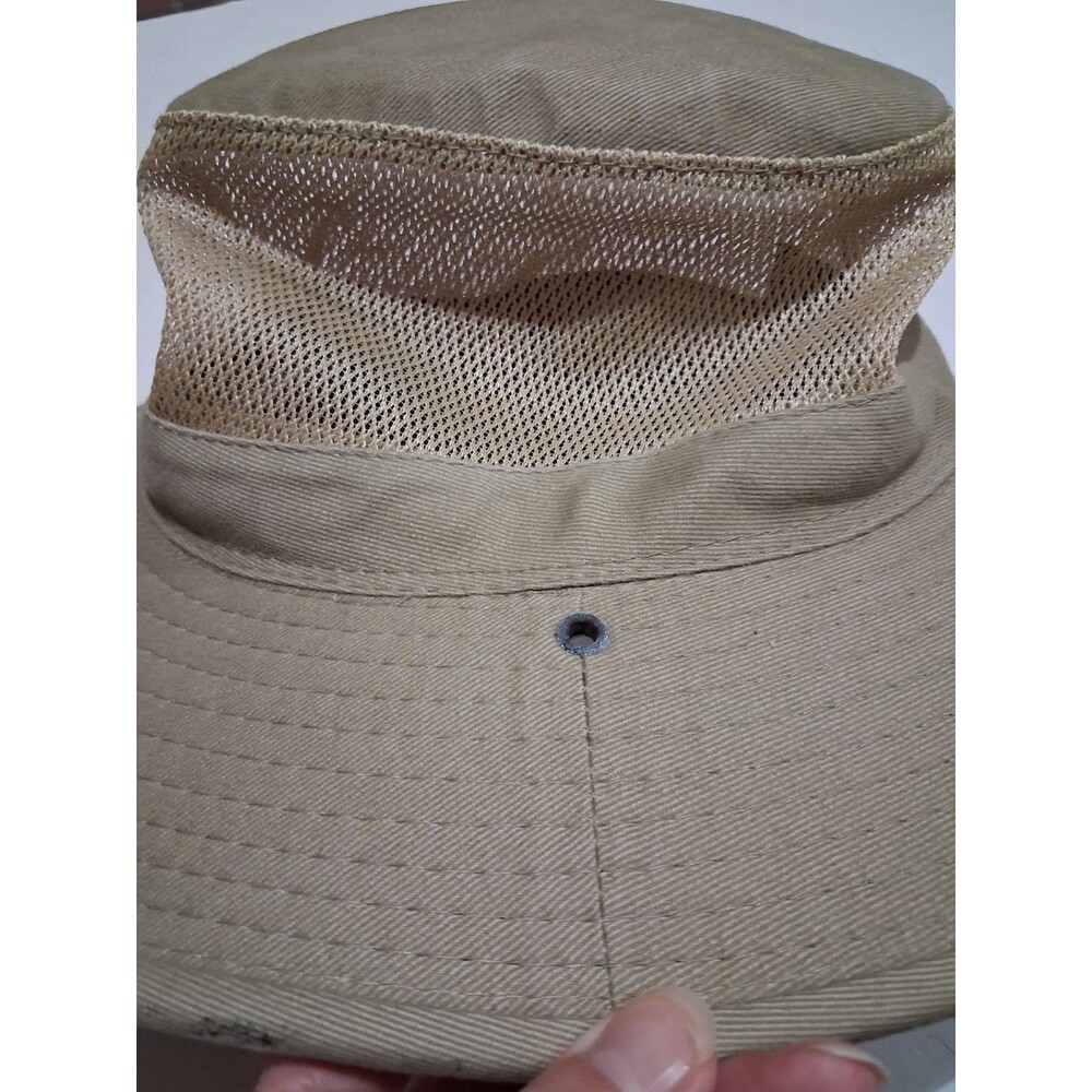 DPC Dorfman Pacific Co Hat Cotton Safari Khaki  Mesh Panel Large - Picture 2 of 8